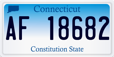 CT license plate AF18682