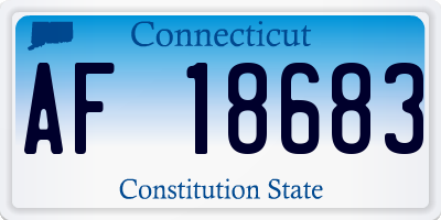 CT license plate AF18683