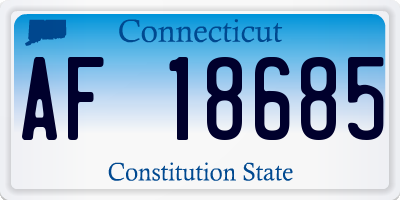 CT license plate AF18685