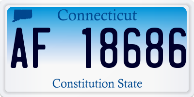 CT license plate AF18686