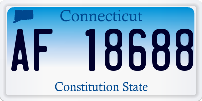 CT license plate AF18688