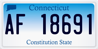 CT license plate AF18691