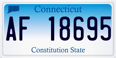 CT license plate AF18695