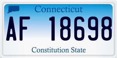 CT license plate AF18698