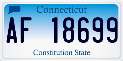 CT license plate AF18699