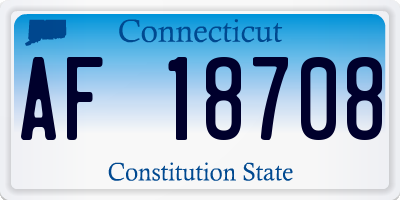 CT license plate AF18708