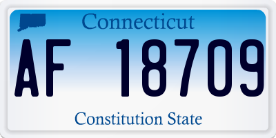 CT license plate AF18709