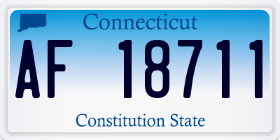 CT license plate AF18711