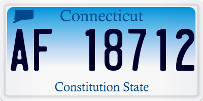CT license plate AF18712