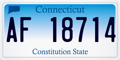 CT license plate AF18714