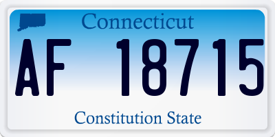 CT license plate AF18715