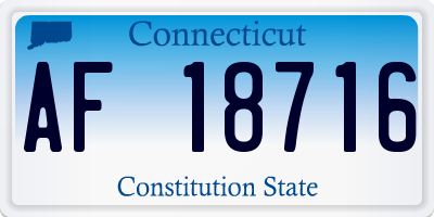 CT license plate AF18716