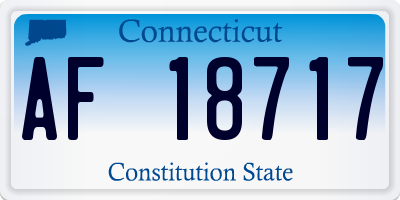 CT license plate AF18717