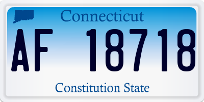 CT license plate AF18718