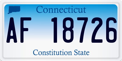 CT license plate AF18726