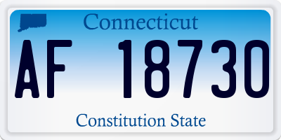CT license plate AF18730