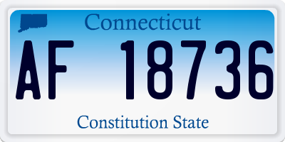 CT license plate AF18736