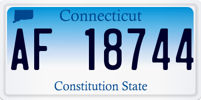 CT license plate AF18744