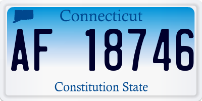 CT license plate AF18746