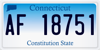 CT license plate AF18751