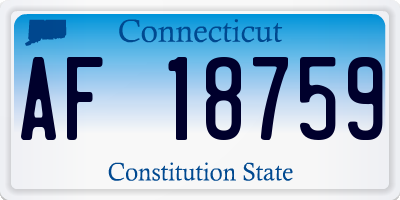 CT license plate AF18759