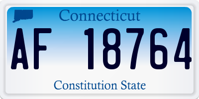 CT license plate AF18764