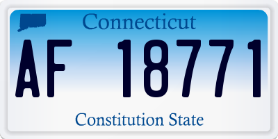 CT license plate AF18771