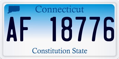 CT license plate AF18776