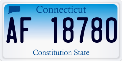 CT license plate AF18780