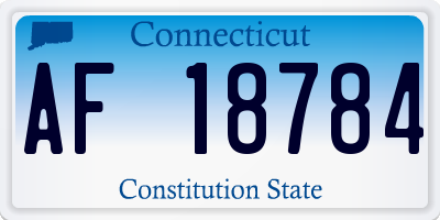 CT license plate AF18784