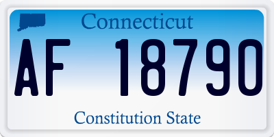 CT license plate AF18790