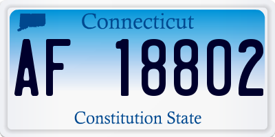 CT license plate AF18802