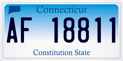 CT license plate AF18811