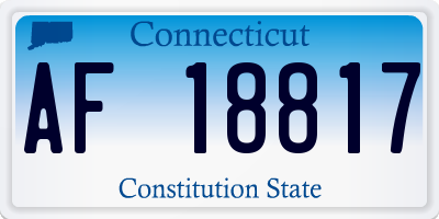 CT license plate AF18817