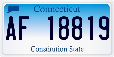 CT license plate AF18819