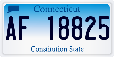 CT license plate AF18825