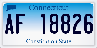 CT license plate AF18826