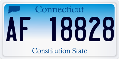 CT license plate AF18828