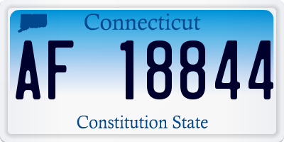 CT license plate AF18844