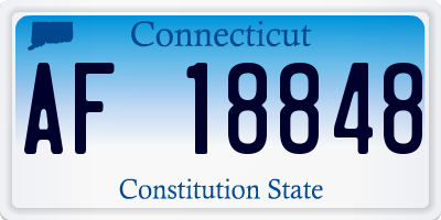 CT license plate AF18848