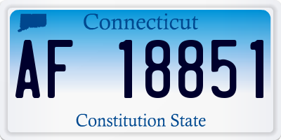 CT license plate AF18851
