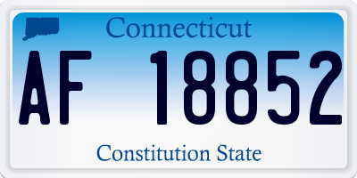 CT license plate AF18852