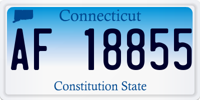 CT license plate AF18855
