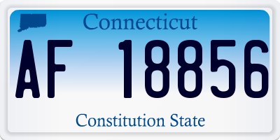 CT license plate AF18856
