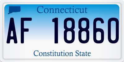 CT license plate AF18860