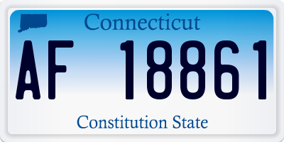 CT license plate AF18861