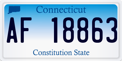 CT license plate AF18863