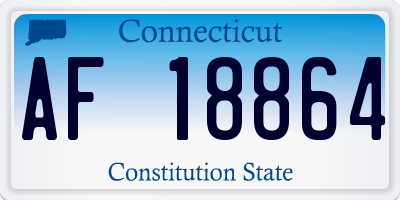 CT license plate AF18864