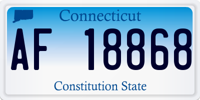 CT license plate AF18868