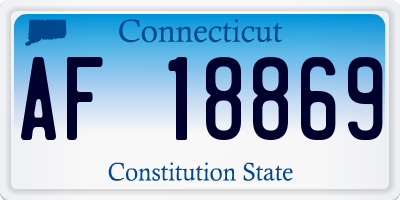 CT license plate AF18869